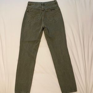 ROLLAS straight leg jeans— green/grey.